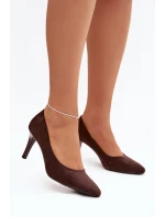 Eko semišové lodičky Sergio Leone 1336 čokoládové