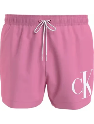 Pánske plavky SHORT DRAWSTRING KM0KM00967 TFZ pink - Calvin Klein Pánske plavky SHORT DRAWSTRING KM0KM00967 TFZ pink - Calvin Klein