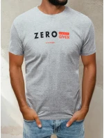 Pánske tričko s potlačou svetlo šedé FashionStreet RX4744