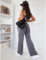 Dámske nohavice so širokými nohavicami LAKELIFE antracit FashionStreet UY1687 Dámske nohavice so širokými nohavicami LAKELIFE antracit FashionStreet UY1687
