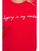 Nakupovanie je moja kardio červená blúzka