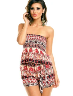 Overal dámsky Šortkové AIRIS kvetovaný - Kvetovaná / XL / XXL - AIRIS