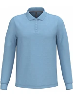 Kariban K 243 Pánske polo tričko s dlhým rukávom z piké 20.K243 sky blue Kariban K 243 Pánske polo tričko s dlhým rukávom z piké 20.K243 sky blue