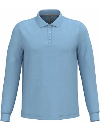 Kariban K 243 Pánske polo tričko s dlhým rukávom z piké 20.K243 sky blue Kariban K 243 Pánske polo tričko s dlhým rukávom z piké 20.K243 sky blue