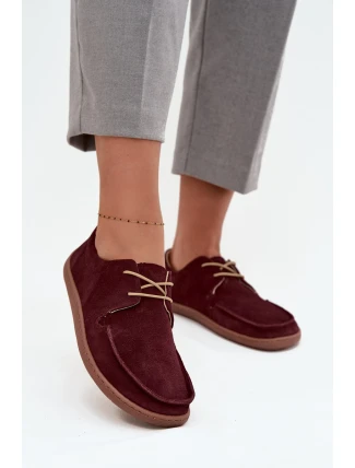 Dámske barefoot topánky z prírodného semišu Zazoo 327 burgundy Dámske barefoot topánky z prírodného semišu Zazoo 327 burgundy
