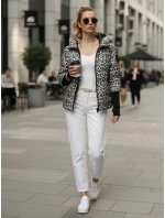Dámska prechodná bunda s leopardím vzorom biela FashionStreet TY5548