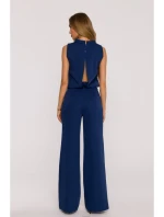 M382 Kombinéza s deleným chrbtom - tmavo modrá