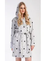 Dámsky krátky župan s kapucňou Dot