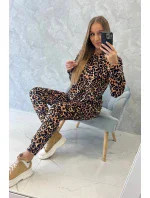Dámska súprava s leopardím vzorom v béžovej farbe - Kesi