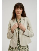Dámska bunda L-MR-4310L Light beige - MOODO