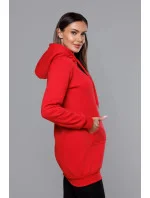 Tmavo červená dámska klokanie mikina (YS10003-18) Tmavo červená dámska klokanie mikina (YS10003-18)
