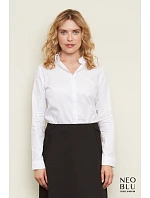 NEOBLU Blaise Women Mikrotkaná blúzka s dlhými rukávmi 24.3183 deep black