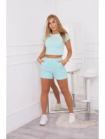 Bavlnená súprava so šortkami mint Bavlnená súprava so šortkami mint