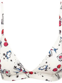 Dámska nevyztužená podprsenka s potlačou UW0UW01853-142 - Tommy Hilfiger