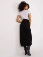 Čierna džínsová maxi sukňa (M551)