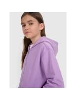 Dievčenská mikina s kapucňou 4F 4FJRAW25TSWSF2466-51S