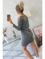 Šaty s potlačou Love v grafitovej farbe