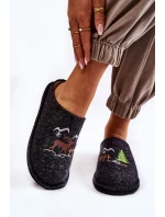 Domowe Papcie Big Star KK276018 Czarno-Beżowe