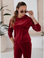 Dámsky vínový velúrový set SO COMFY FashionStreet AY0887
