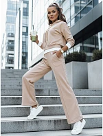 SANELIS dámska tepláková súprava light beige FashionStreet AY0985 SANELIS dámska tepláková súprava light beige FashionStreet AY0985
