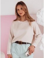 Dámska maslová oversize mikina s NUBISS moka FashionStreet RY2797