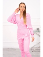 Dvojdielny sveterový set svetlo ružový