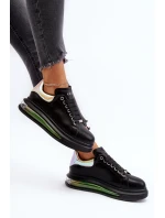 Sneakersy Damskie Skórzane GOE NN2N4030 Czarne