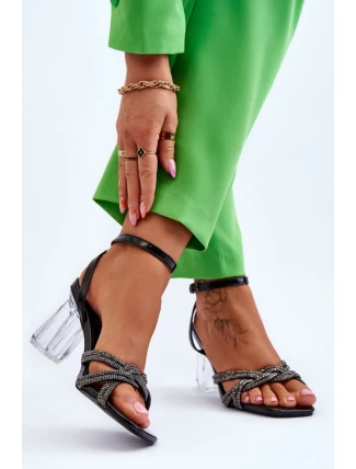 Sandále na podpätku model 177715 Step in style