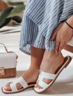 CLASSROT dámske žabky s vrúbkovaným chrbtom biele FashionStreet ZY0885
