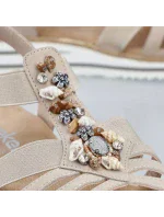 Pohodlné sandále Rieker W RKR680 beige Pohodlné sandále Rieker W RKR680 beige