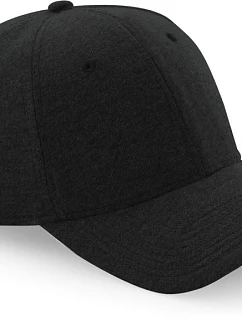 Beechfield B 677 6-panelová čiapka s kšiltom „Jersey Athleisure“ 53.0677 čierna