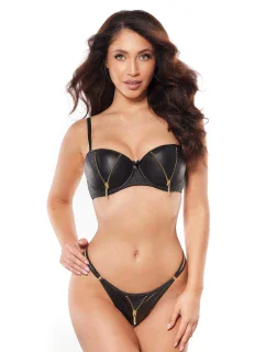 Podprsenka V-10591 čierno-zlatá - Axami