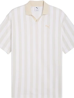 Pánske tričko Puma Class Relaxed Pinnacle Polo, bielo-béžové, 692069 02