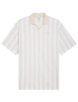 Pánske tričko Puma Class Relaxed Pinnacle Polo, bielo-béžové, 692069 02 Pánske tričko Puma Class Relaxed Pinnacle Polo, bielo-béžové, 692069 02