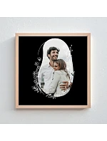 Personalizovaný magický fotob obraz v ráme – štvorcový 20x20 – kvetinový rám Personalizovaný magický fotob obraz v ráme – štvorcový 20x20 – kvetinový rám
