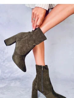 Dámska členková obuv HD055-100 Tmavo zelená - Besty