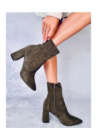 Dámska členková obuv HD055-100 Tmavo zelená - Besty