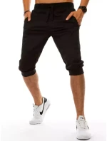 Pánske čierne teplákové šortky FashionStreet SX1534 Pánske čierne teplákové šortky FashionStreet SX1534