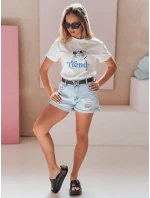 Dámske tričko s potlačou TRENDY BUNNY biele FashionStreet RY2906 Dámske tričko s potlačou TRENDY BUNNY biele FashionStreet RY2906