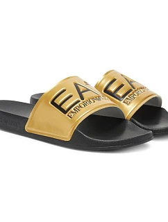 Pánske športové žabky Emporio Armani EA7 čierne/zlaté – 7X000108-AF15118-MZ097