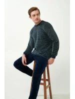 Vamp - Zamatové pánske pyžamo s manžetami 21961 - Vamp