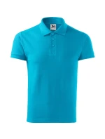 Bavlnené ťažké pánske polo tričko tyrkysové