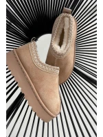 Śniegowce Dziecięce Z Haftem Beżowe Prina