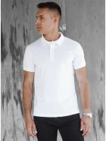FashionStreet pánske biele polo tričko PX0601 FashionStreet pánske biele polo tričko PX0601