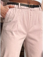 Dámske nohavice chinos s opaskom RELCIX ružové FashionStreet UY2583 Dámske nohavice chinos s opaskom RELCIX ružové FashionStreet UY2583