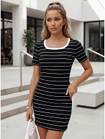 Pruhované mini šaty LINELLA black FashionStreet EY2576 Pruhované mini šaty LINELLA black FashionStreet EY2576