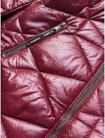 Dámska prechodná bunda plus size bordová (mm21-76) Dámska prechodná bunda plus size bordová (mm21-76)