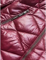 Dámska prechodná bunda plus size bordová (mm21-76)