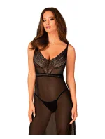 Elegantná košieľka Estiqua long chemise - Obsessive