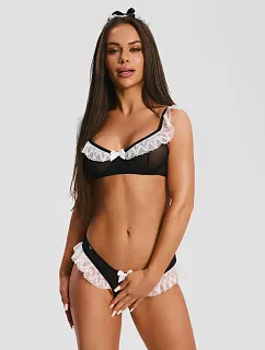 Svůdný kostým pokojské Naughty Maid 3-PCS Costume černo/bílý - Obsessive